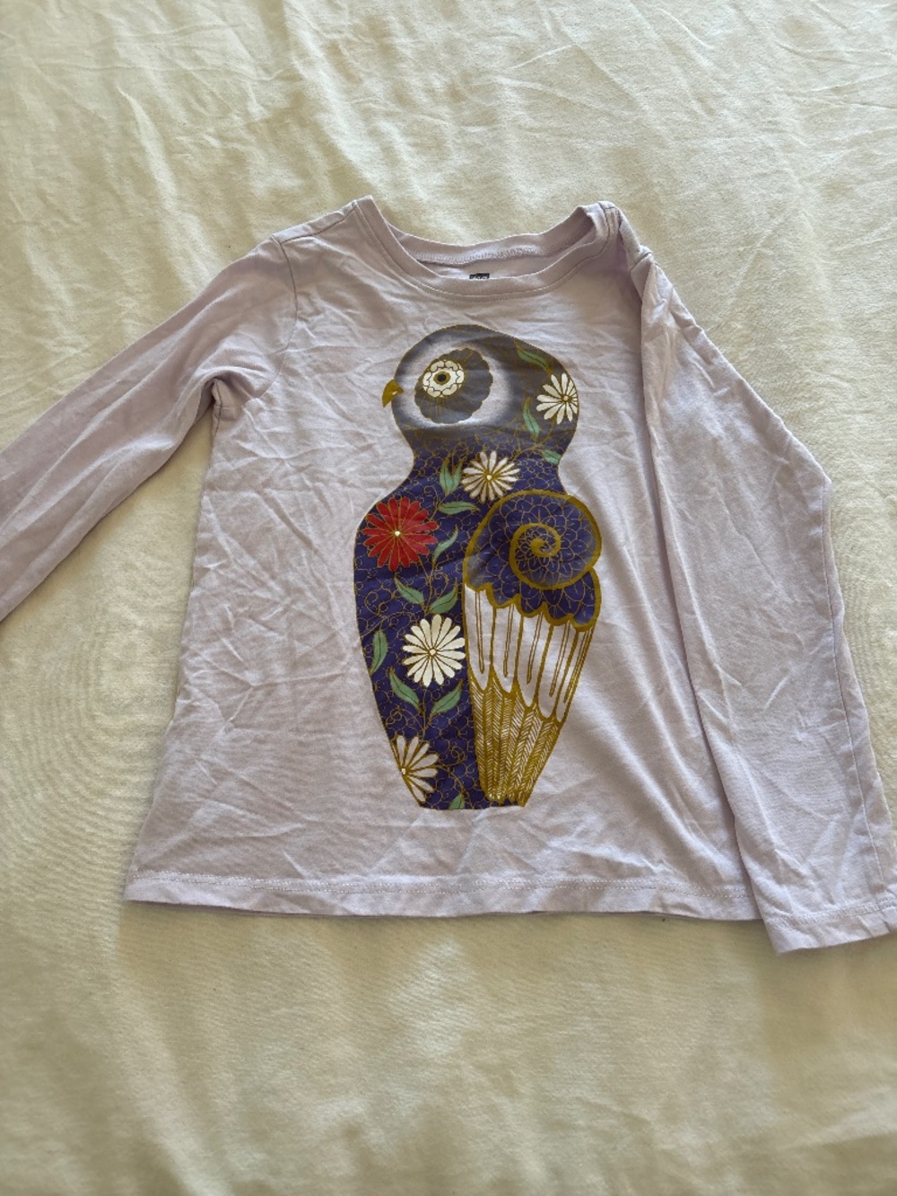 Tea Collection Bird Design size 6 Long sleeve